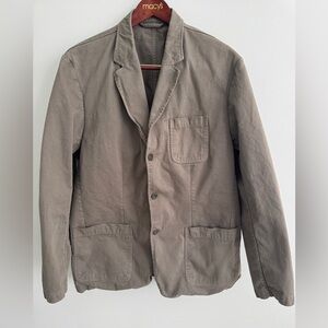 Taylor Stitch Foundation Sportcoat Mens 46R 2Xl Olive Green Organic Twill